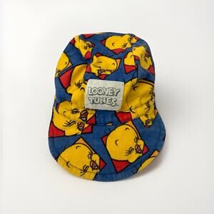 Vintage 70’s 80’s Warner Looney Tunes Tweety Bird Toddler Beanie Ball Cap Hat XS